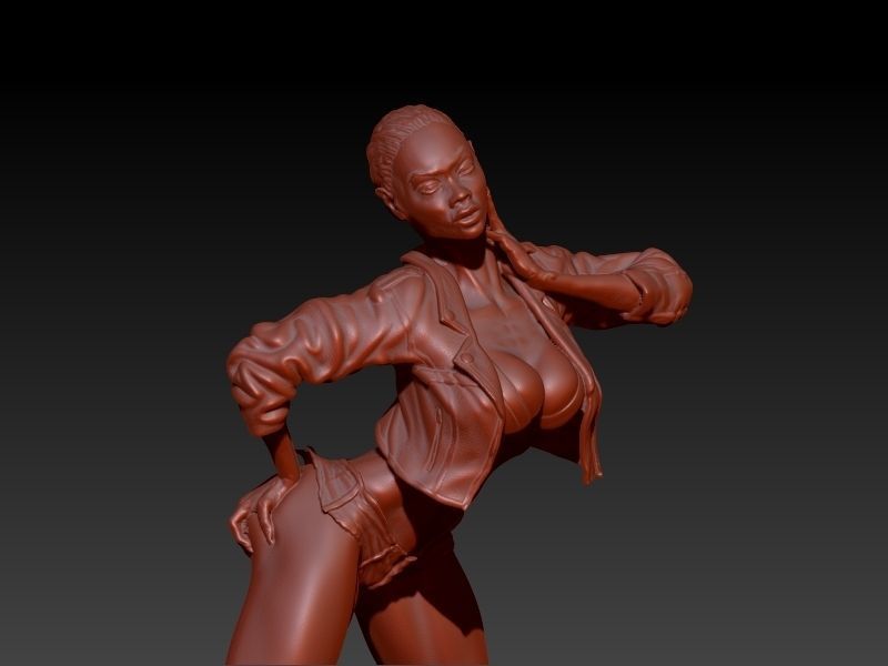Woman Statue Sexy Pose Sculpture Ready for 3D print 3D print model_14
