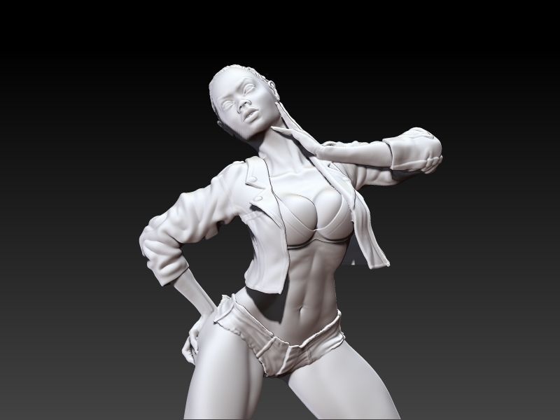 Woman Statue Sexy Pose Sculpture Ready for 3D print 3D print model_10