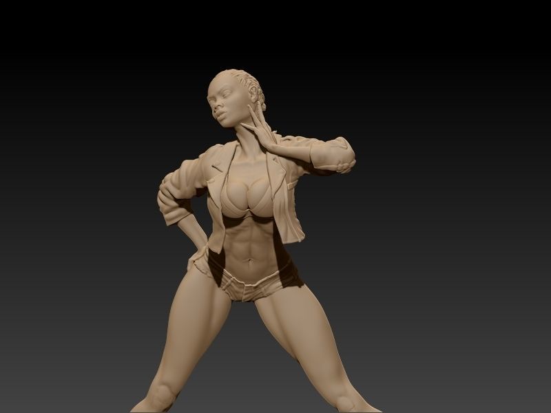 Woman Statue Sexy Pose Sculpture Ready for 3D print 3D print model_6