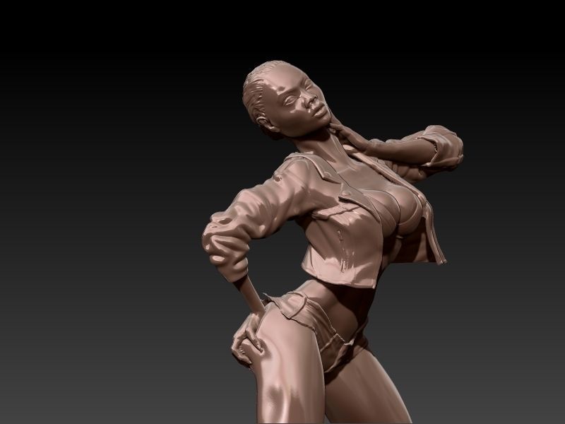 Woman Statue Sexy Pose Sculpture Ready for 3D print 3D print model_9