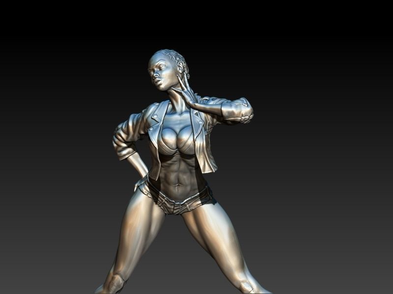 Woman Statue Sexy Pose Sculpture Ready for 3D print 3D print model_11
