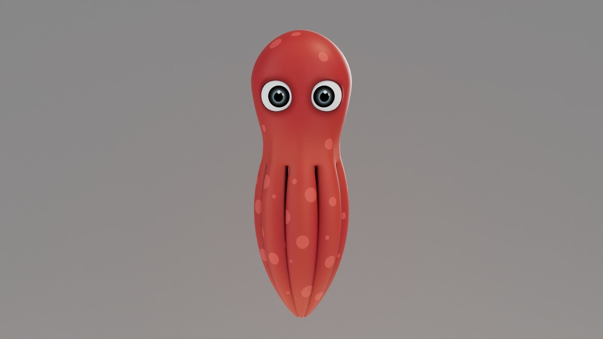 Rigged Cartoon Octopus 3D model_4