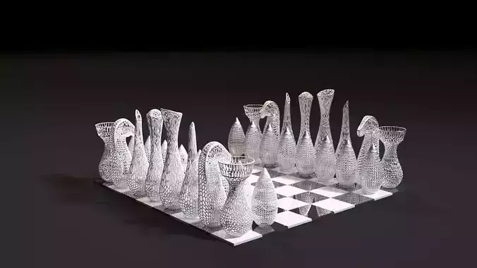 Chess voronoi 3D print model