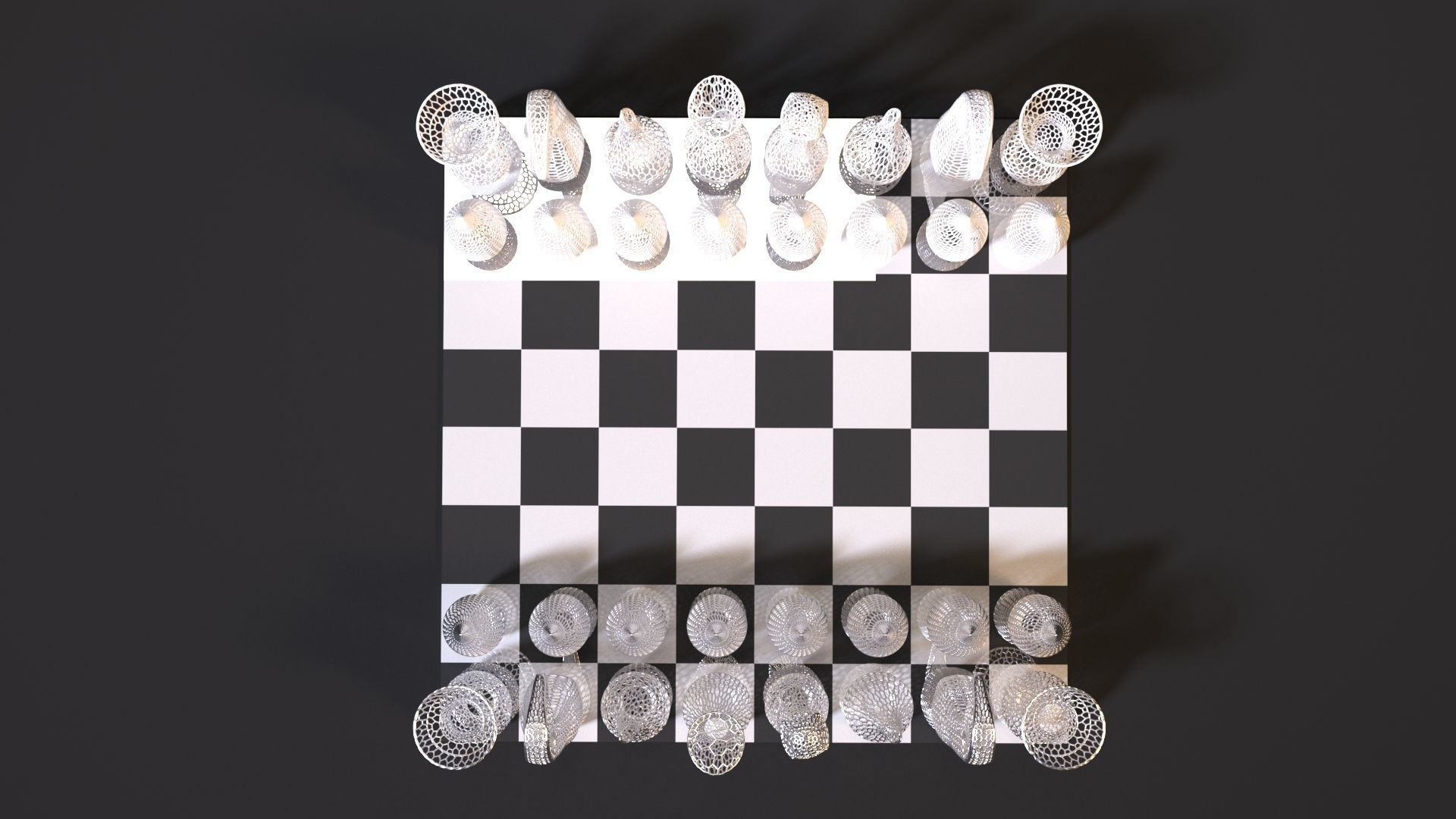 Chess voronoi 3D print model_15