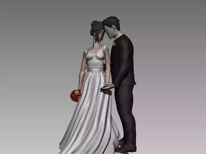 BRIDE AND GROOM POSE 2 3D print model