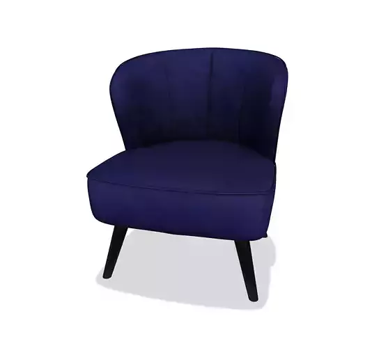Modern Blue Armchair 3D Model - Contemporary Furniture Chair