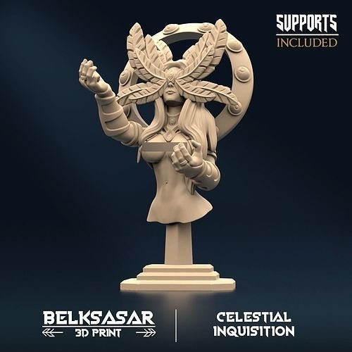 Celestial Inquisition Bust Nude 3D print model