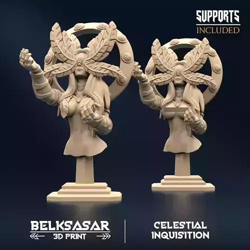 Celestial Inquisition Bust Normal and Nude