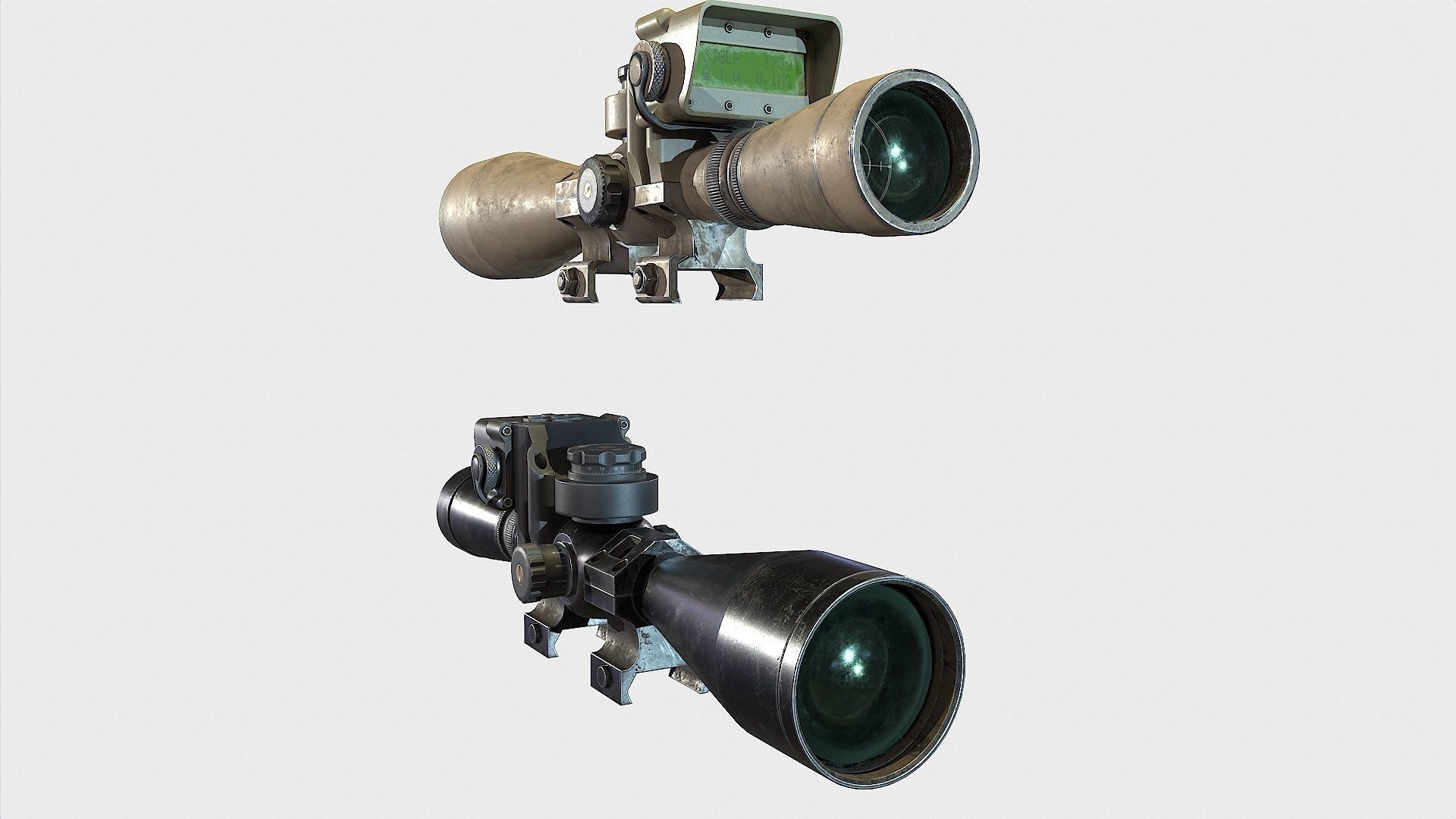 Optical Scope 10 Low-poly 3D model_2
