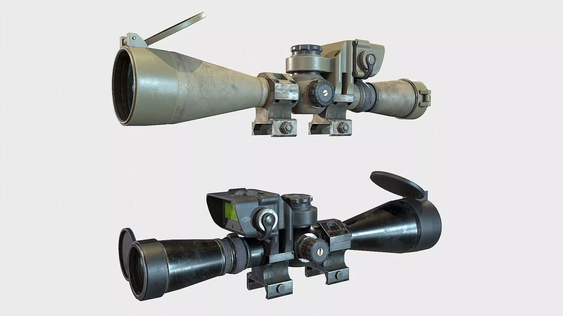 Optical Scope 10 Low-poly 3D model_0