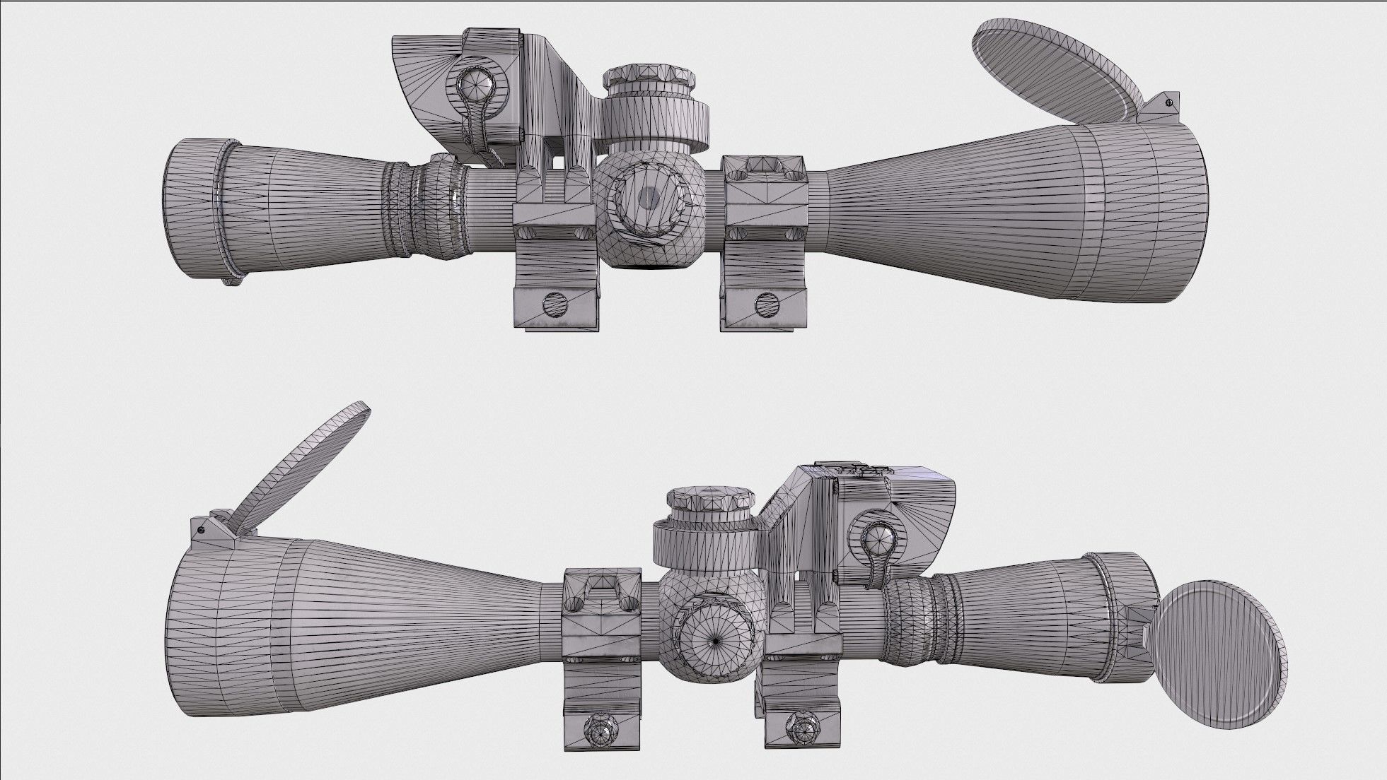 Optical Scope 10 Low-poly 3D model_11