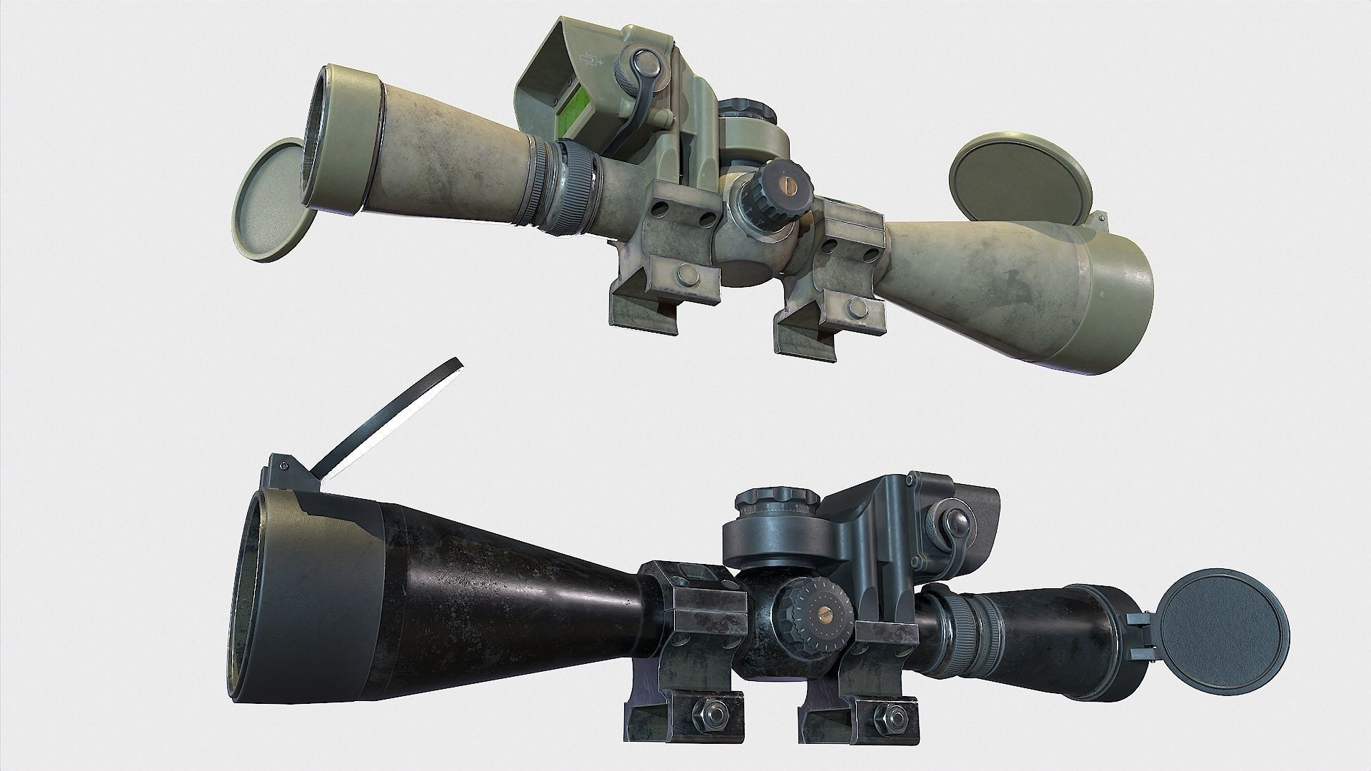 Optical Scope 10 Low-poly 3D model_8