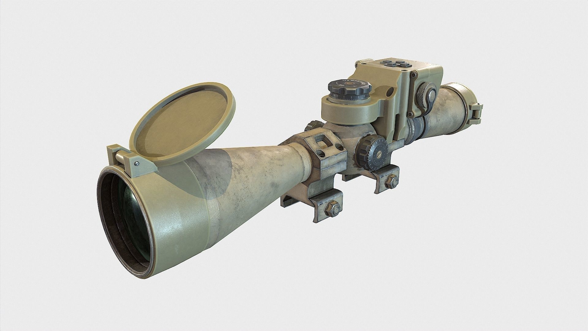 Optical Scope 10 Low-poly 3D model_6