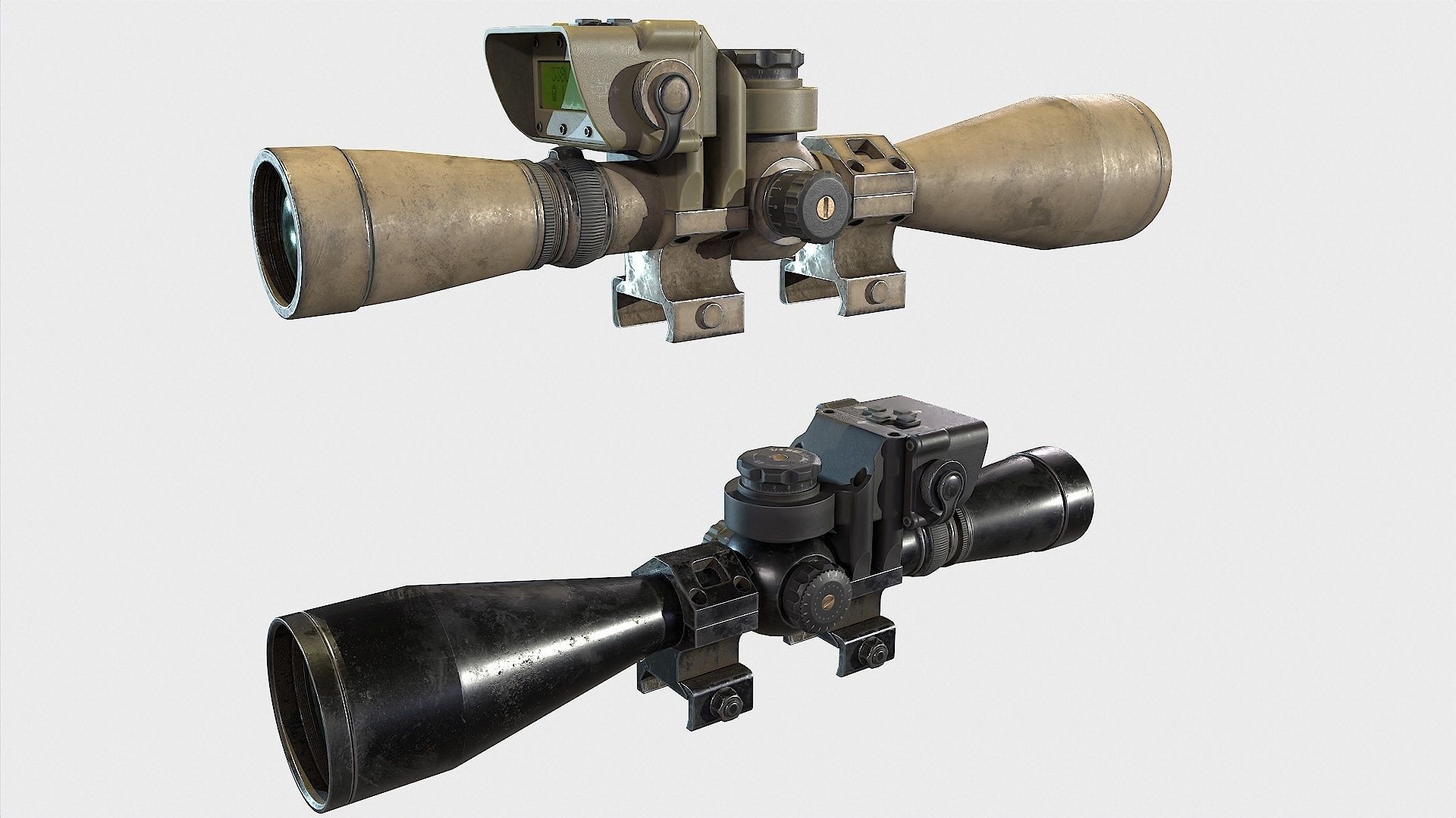 Optical Scope 10 Low-poly 3D model_3