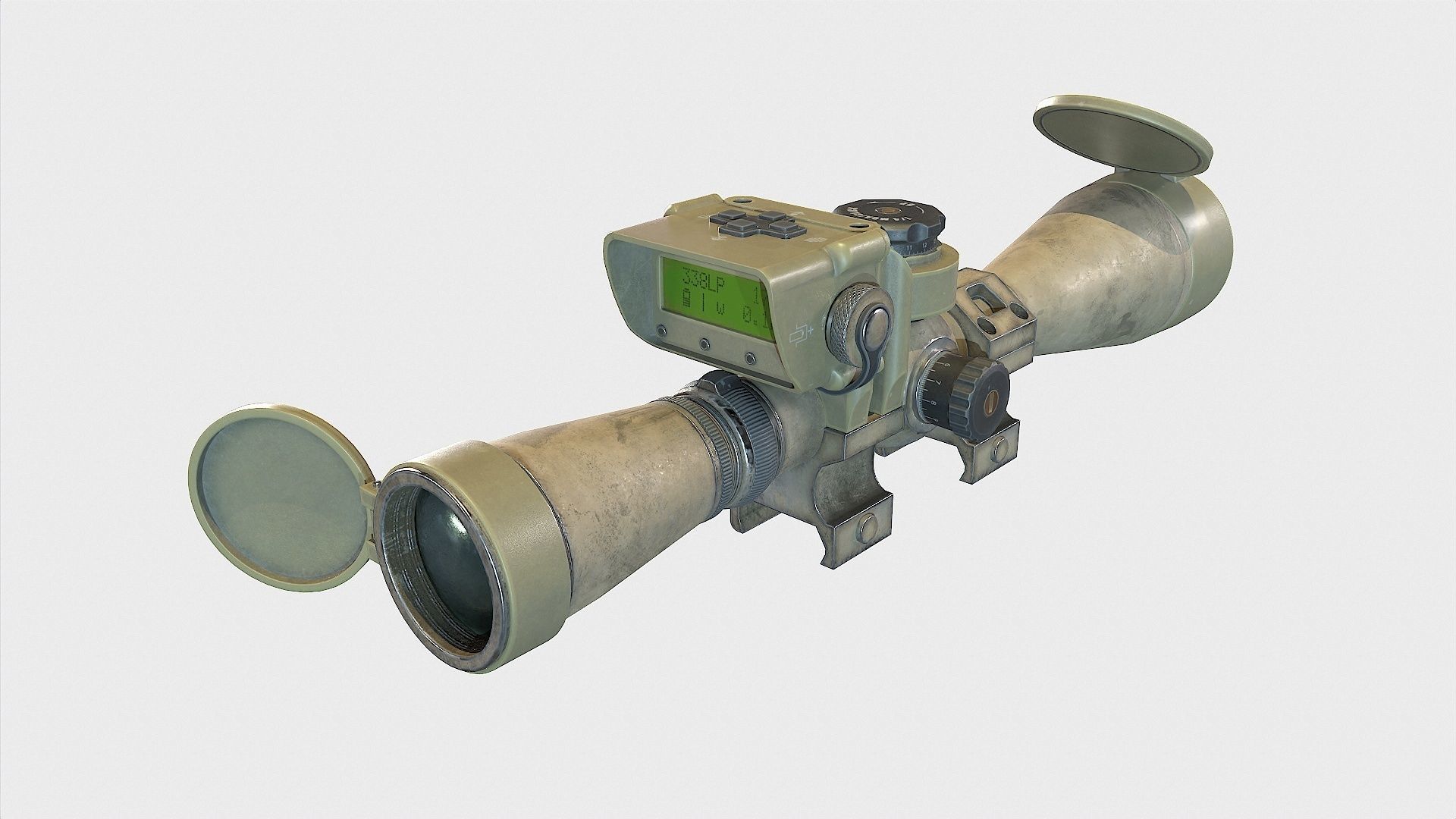 Optical Scope 10 Low-poly 3D model_7