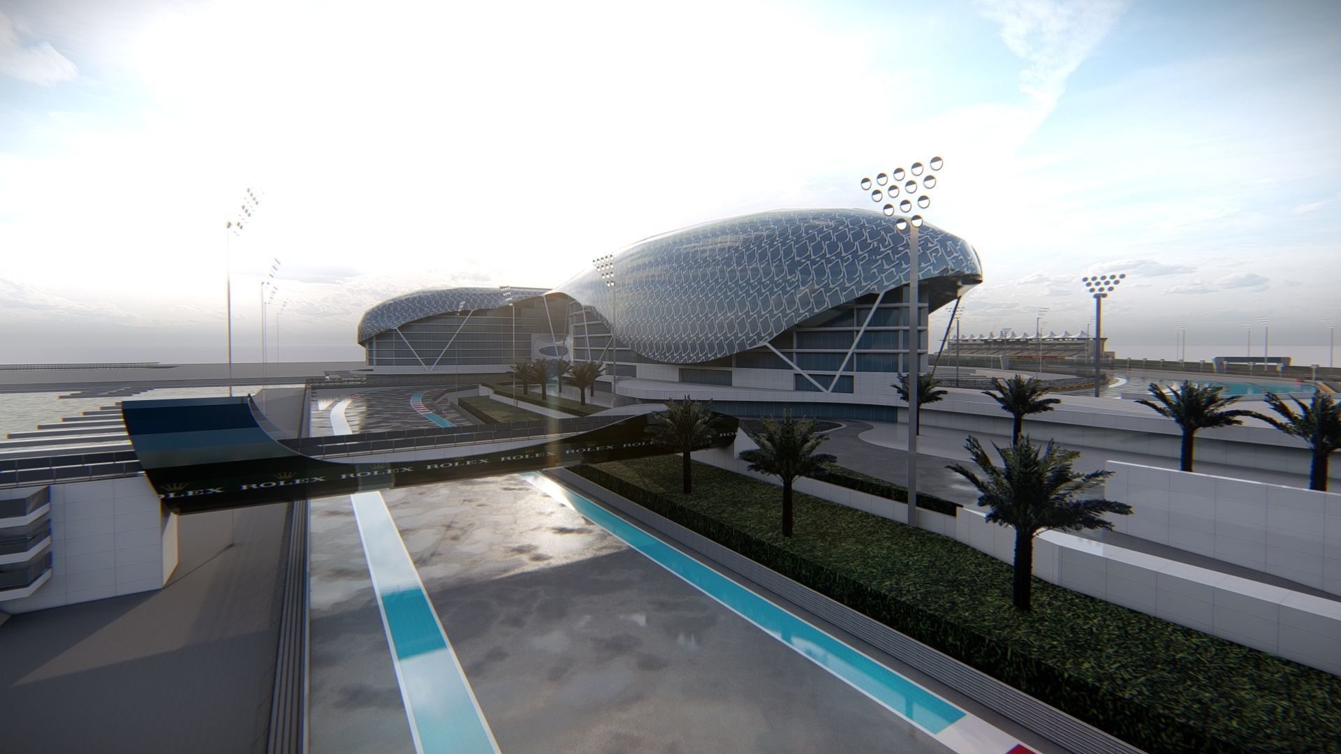 Yas Marina F1 Circuit 3D model_1