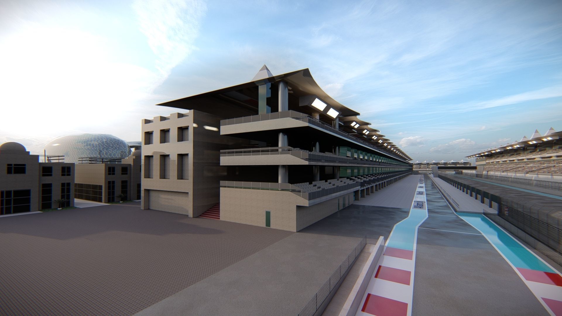 Yas Marina F1 Circuit 3D model_13