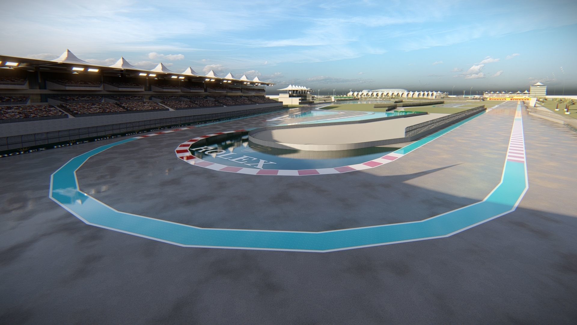 Yas Marina F1 Circuit 3D model_19