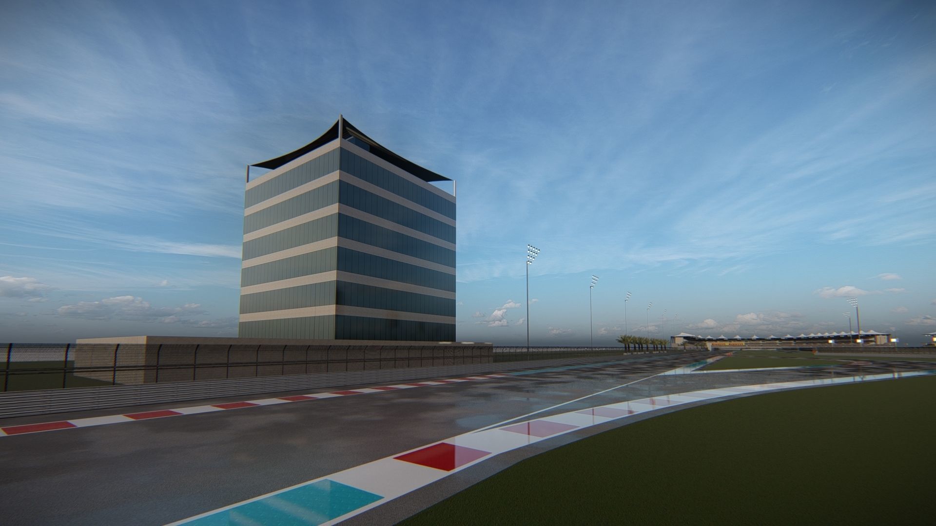 Yas Marina F1 Circuit 3D model_11