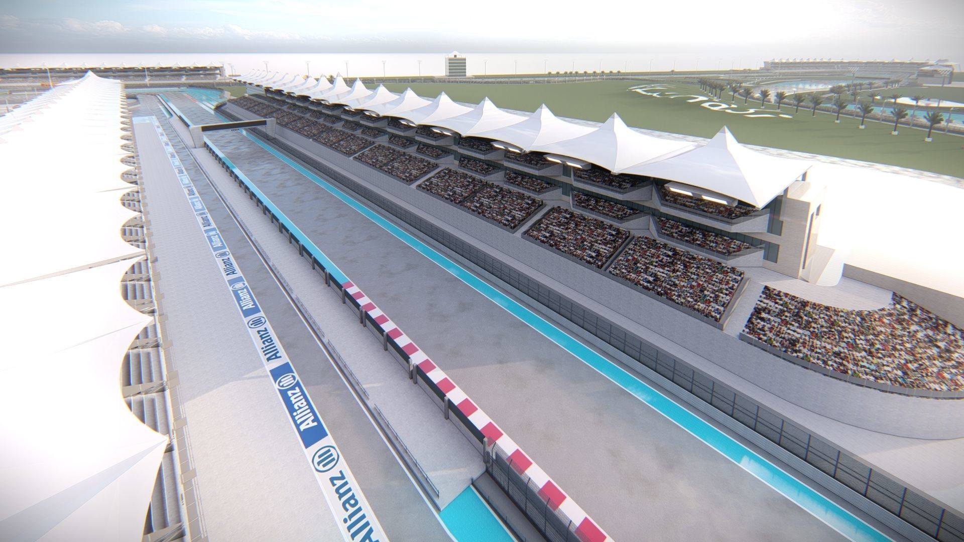 Yas Marina F1 Circuit 3D model_4