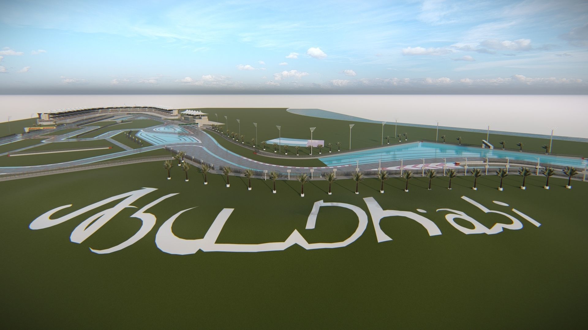 Yas Marina F1 Circuit 3D model_12