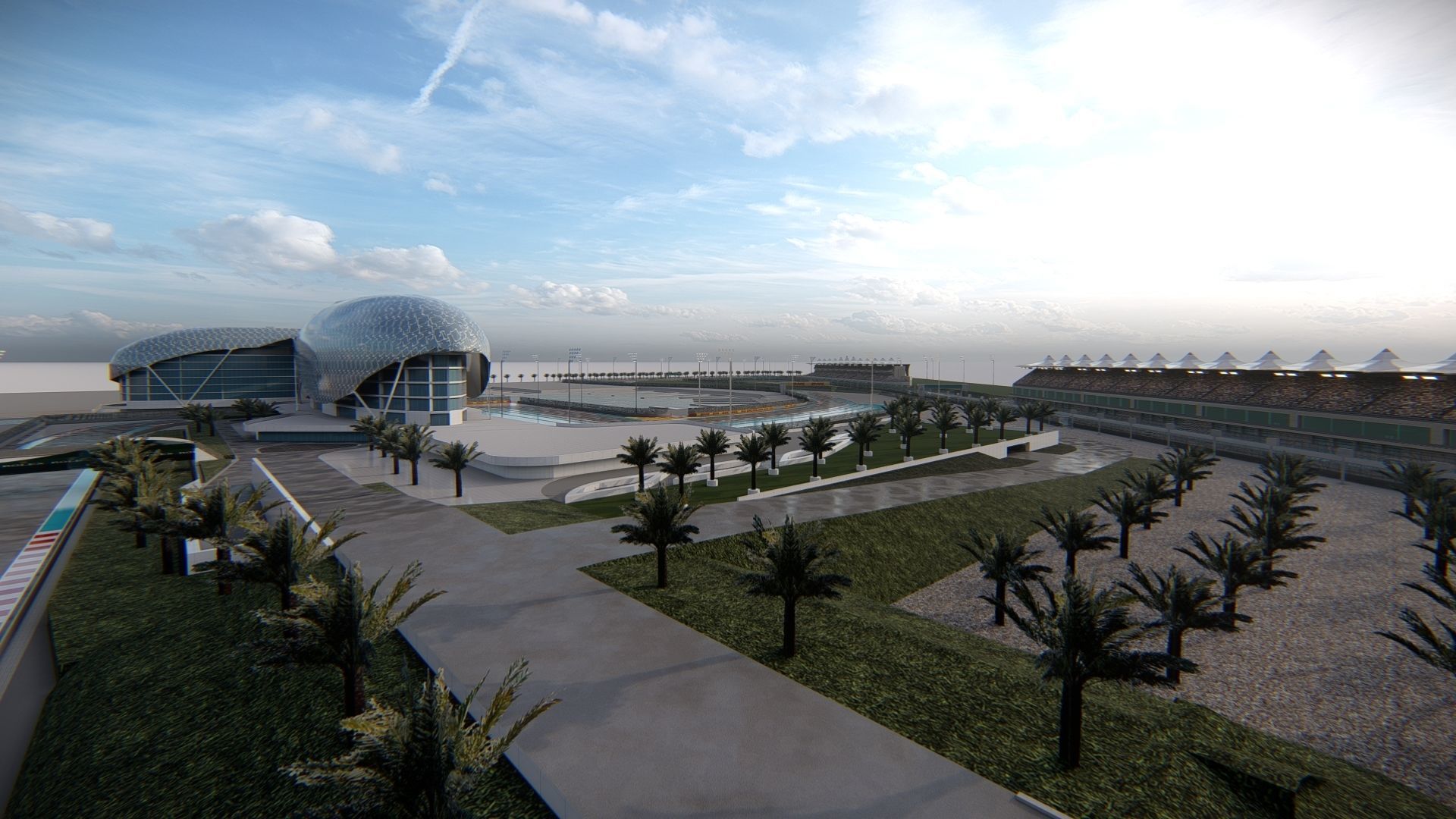 Yas Marina F1 Circuit 3D model_9