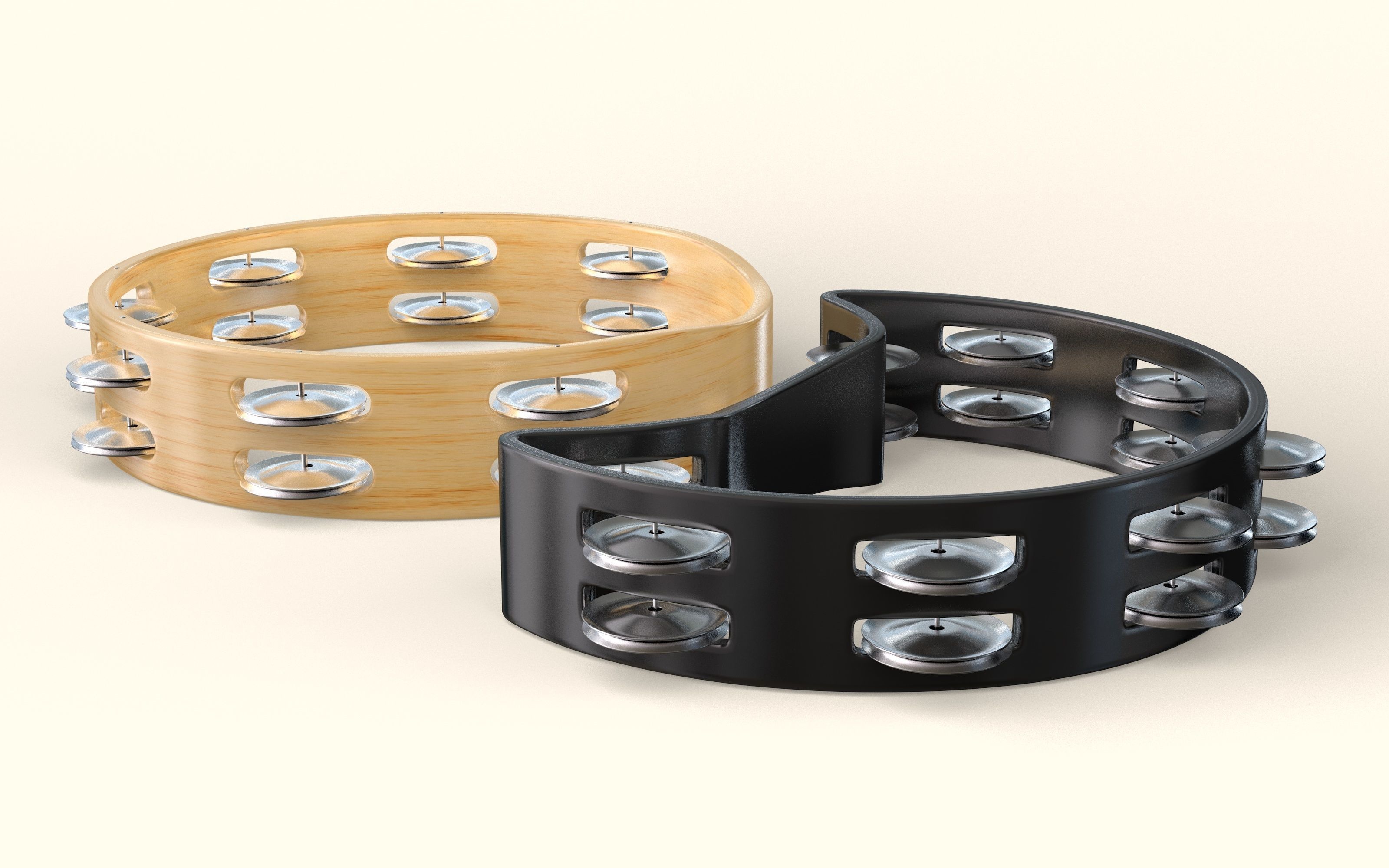 Tambourines  3D model_1