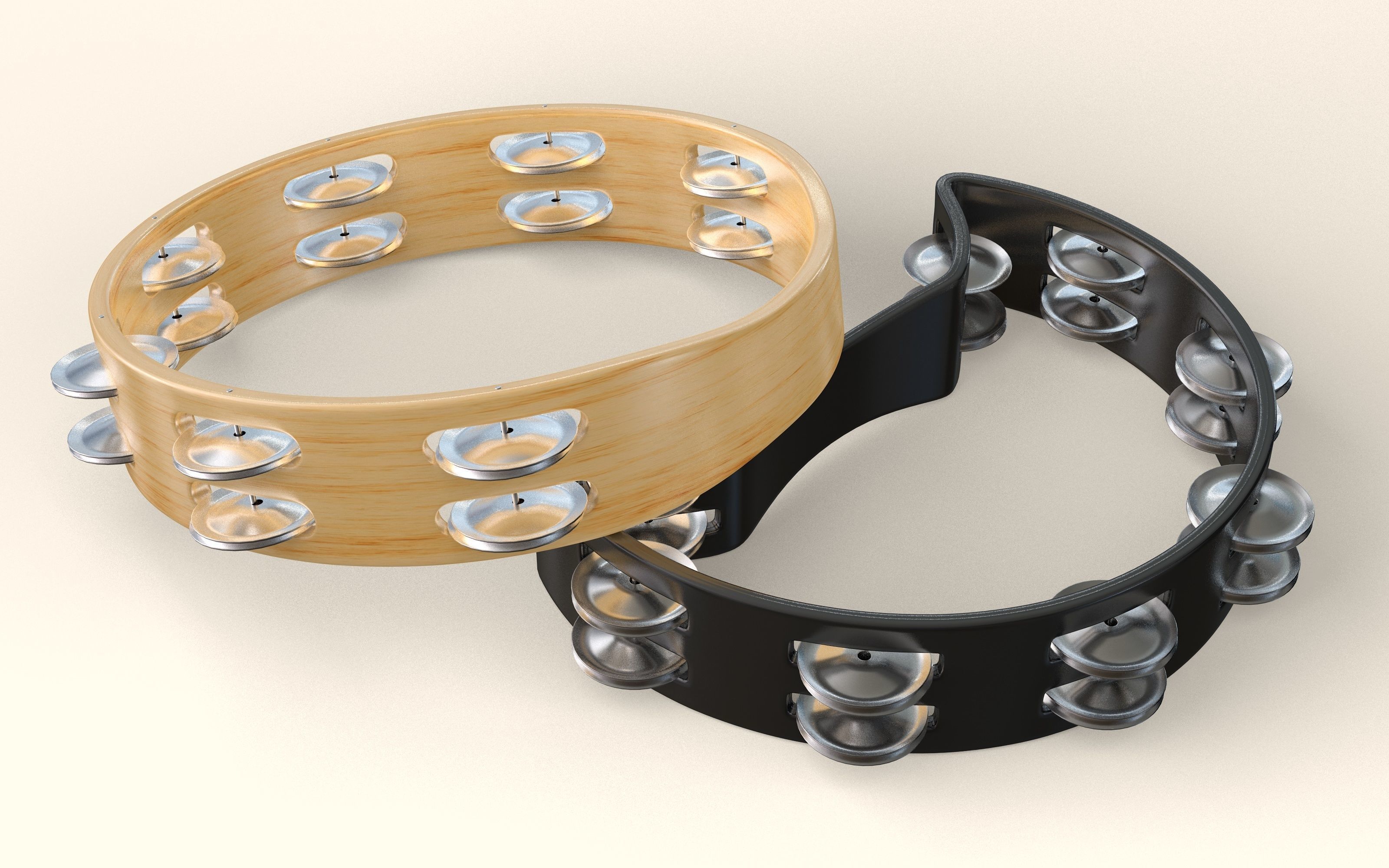 Tambourines  3D model_6
