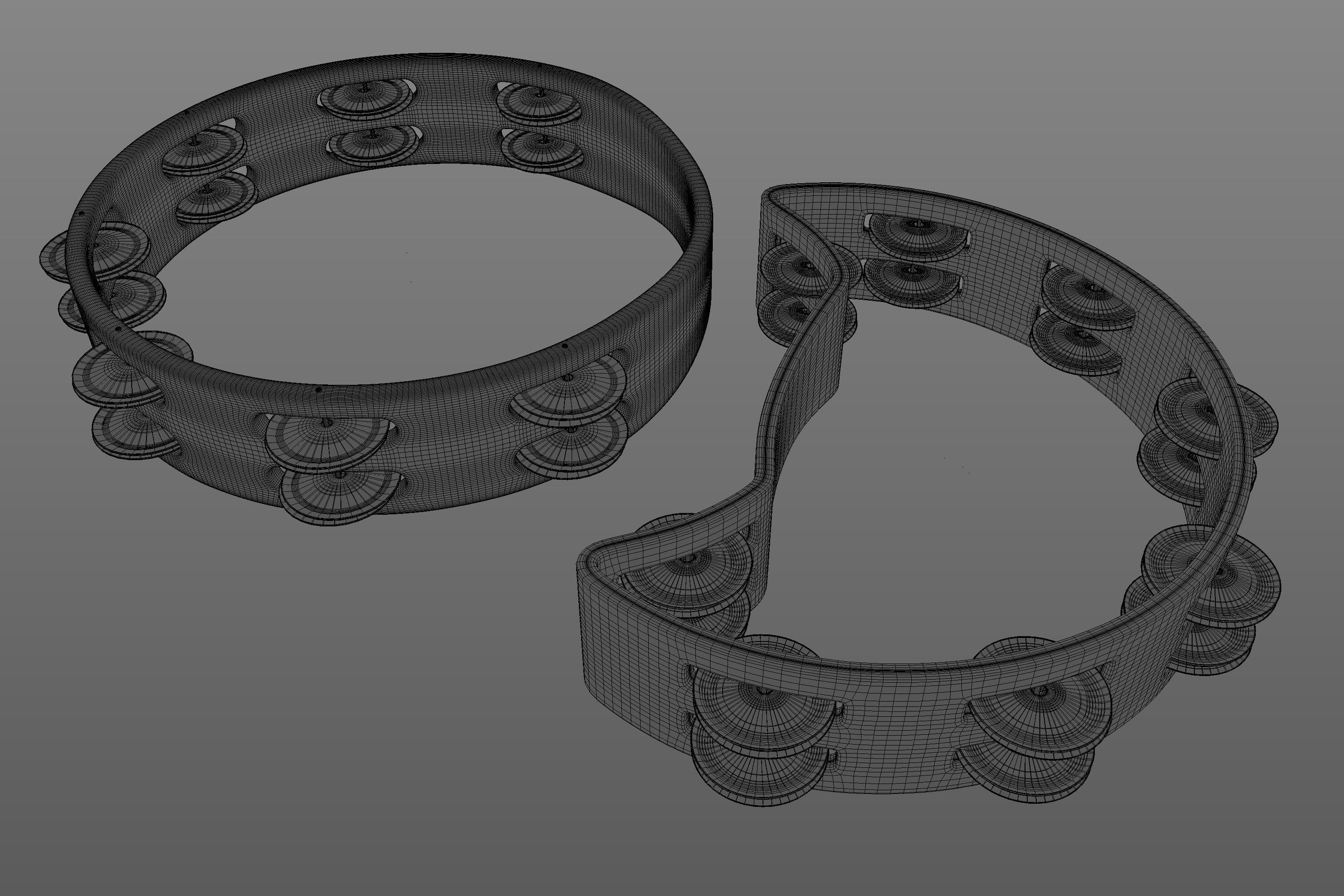 Tambourines  3D model_9