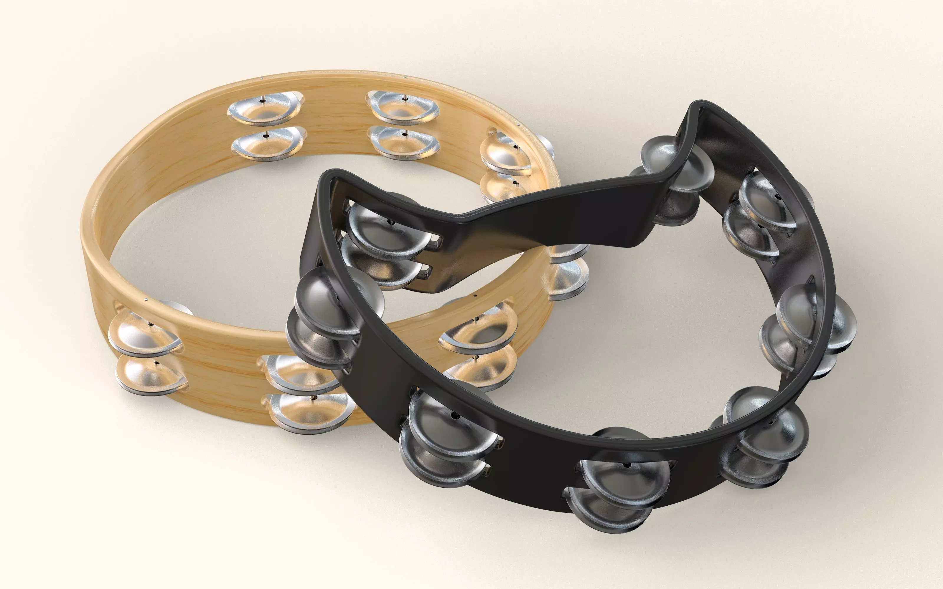 Tambourines  3D model_0