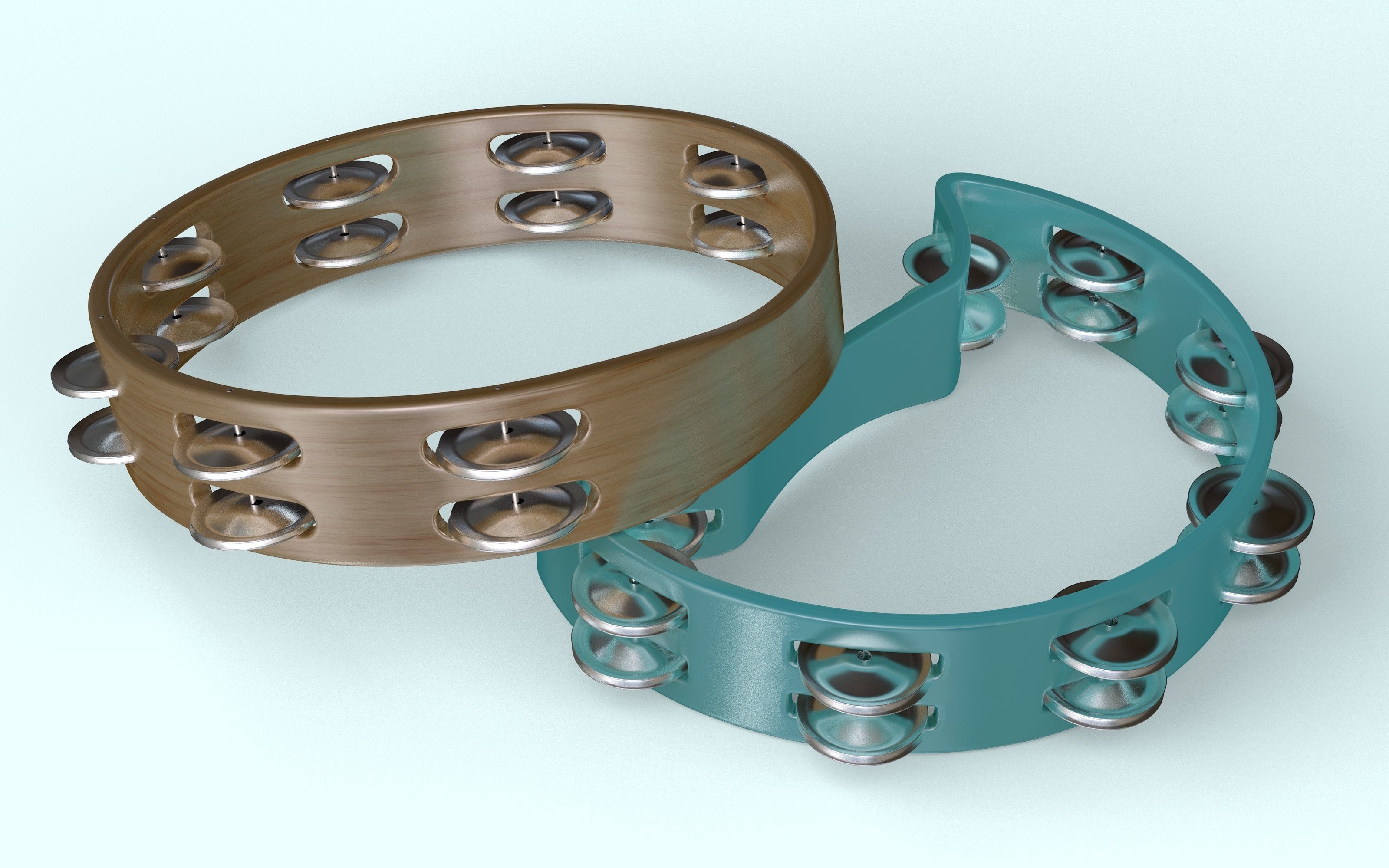 Tambourines  3D model_5
