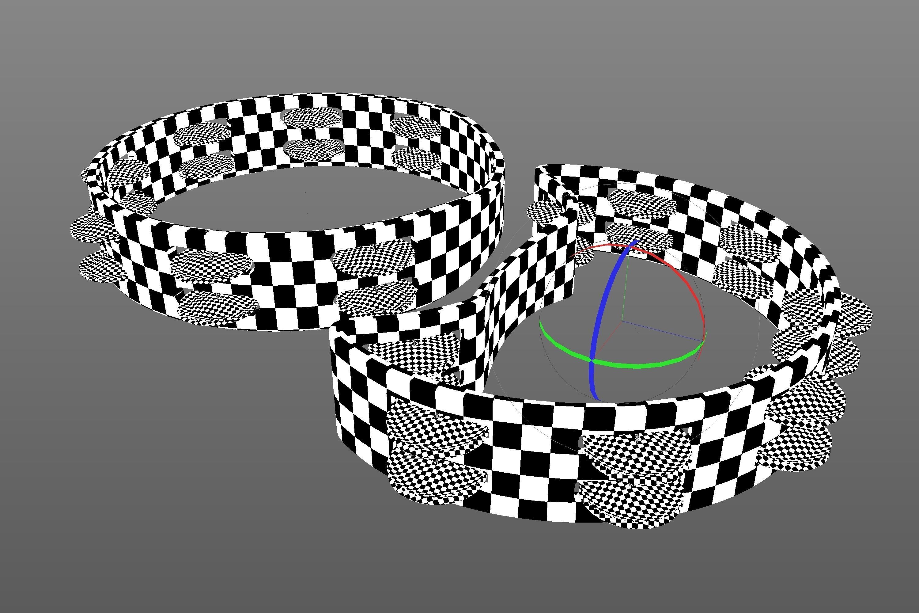 Tambourines  3D model_8