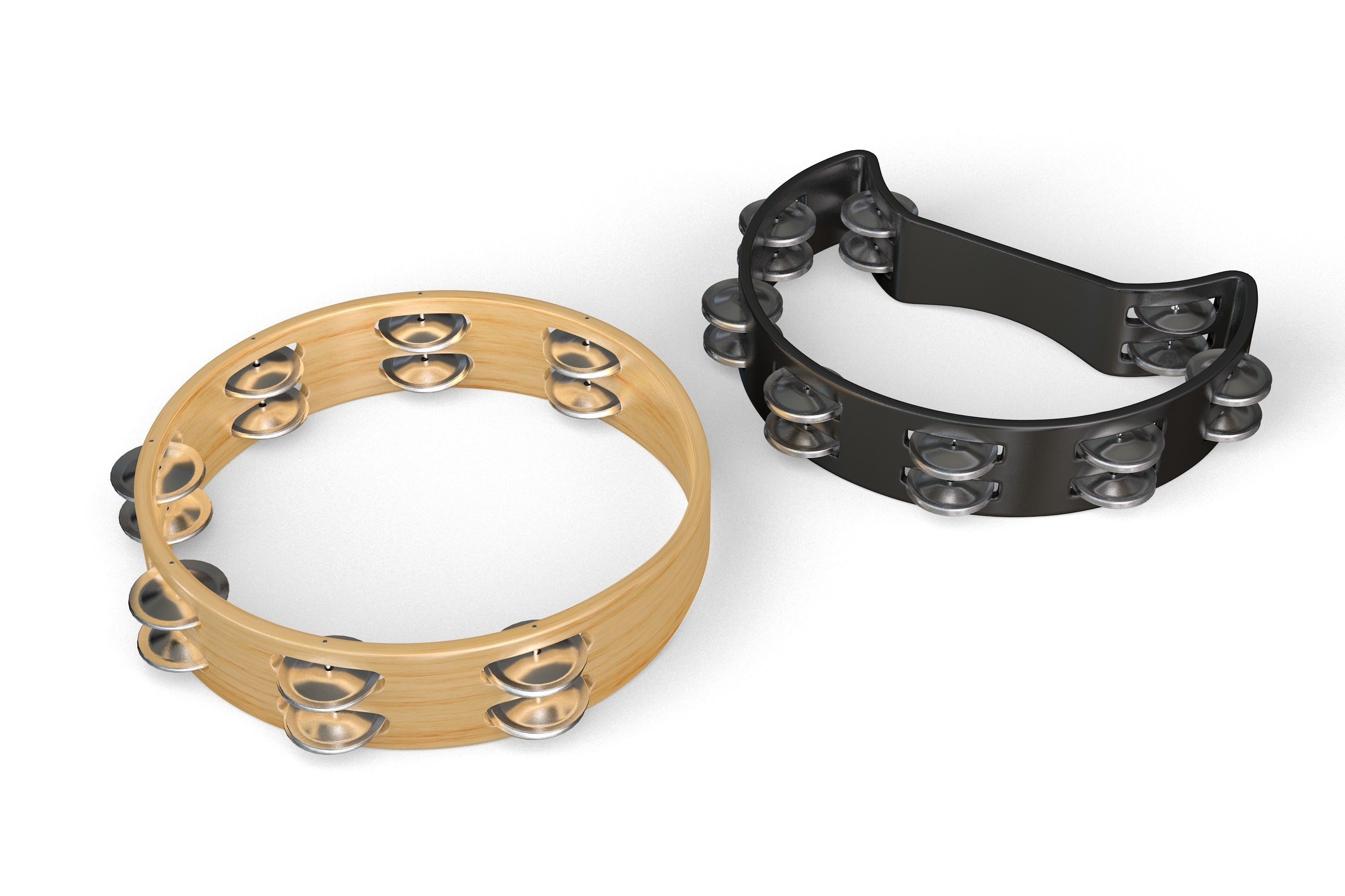 Tambourines  3D model_3