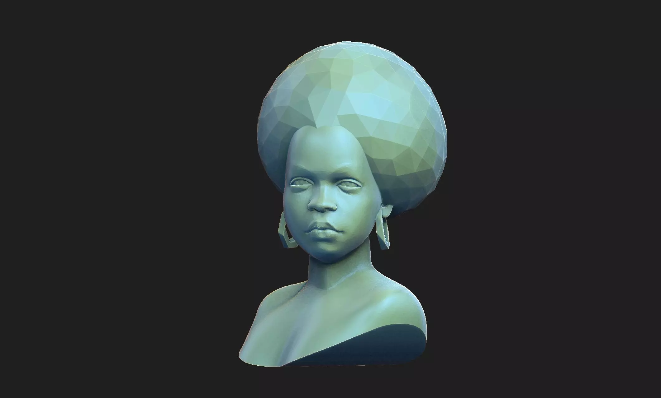 african lady 3D print model_0