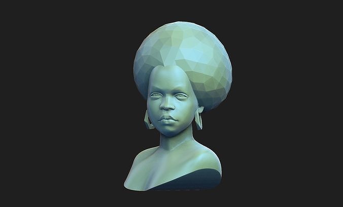 african lady 3D print model