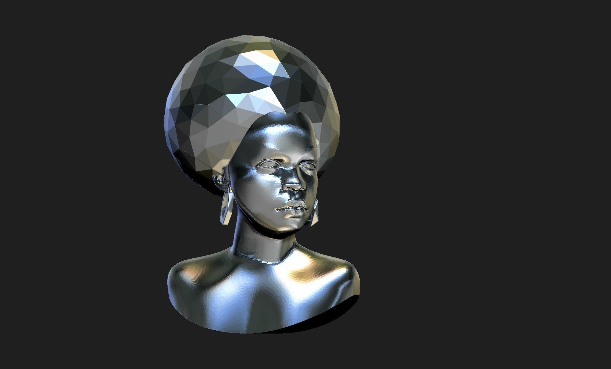 african lady 3D print model_4