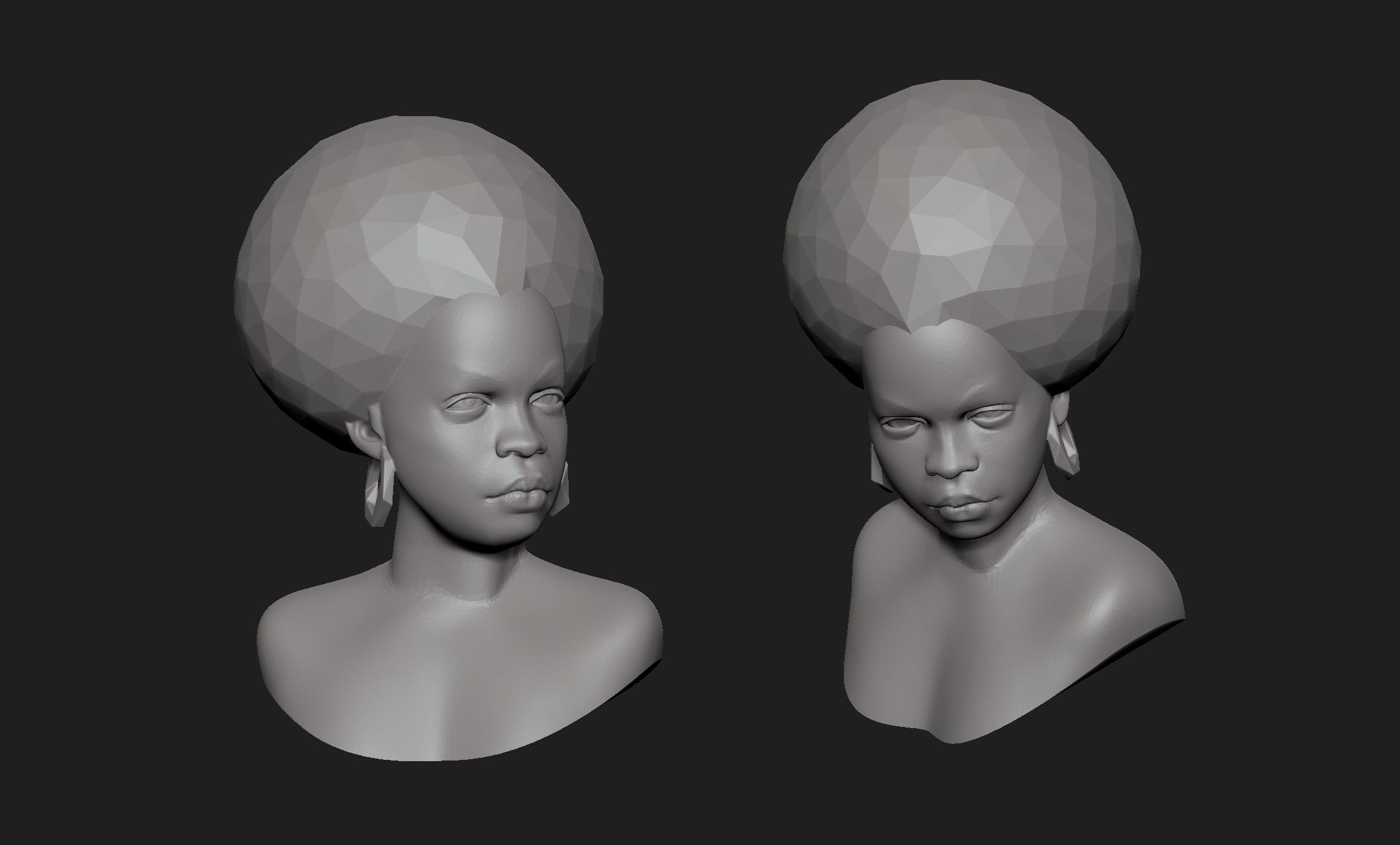 african lady 3D print model_3