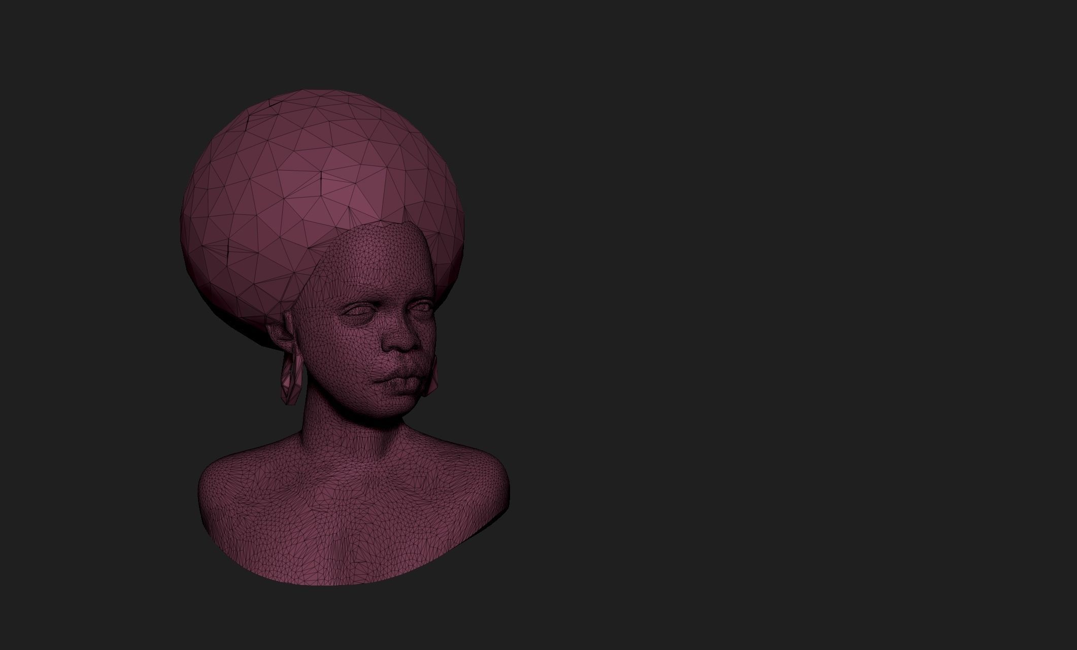 african lady 3D print model_6