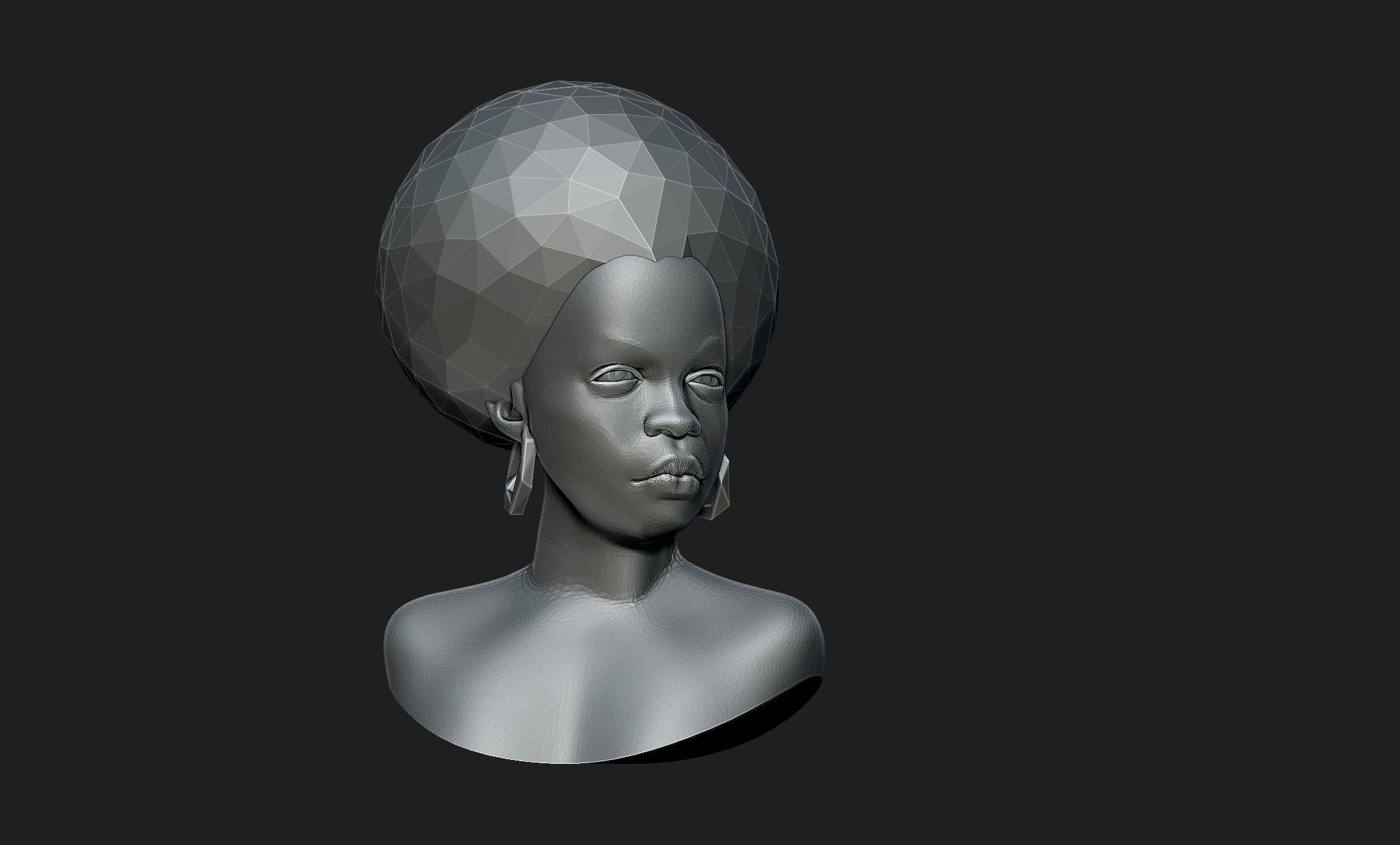 african lady 3D print model_5