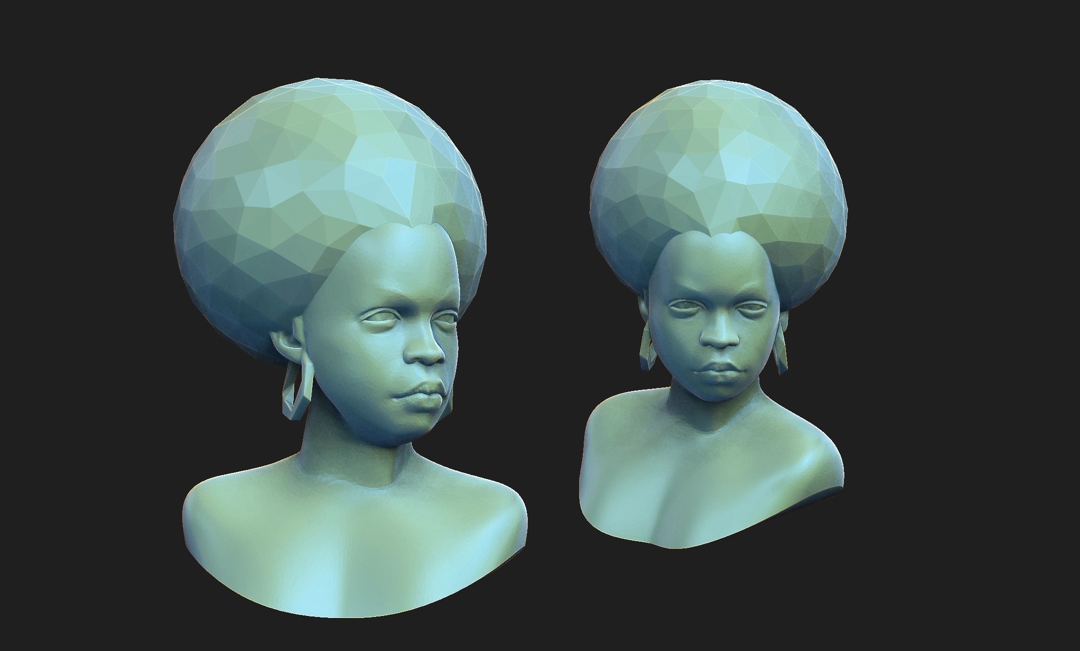 african lady 3D print model_1