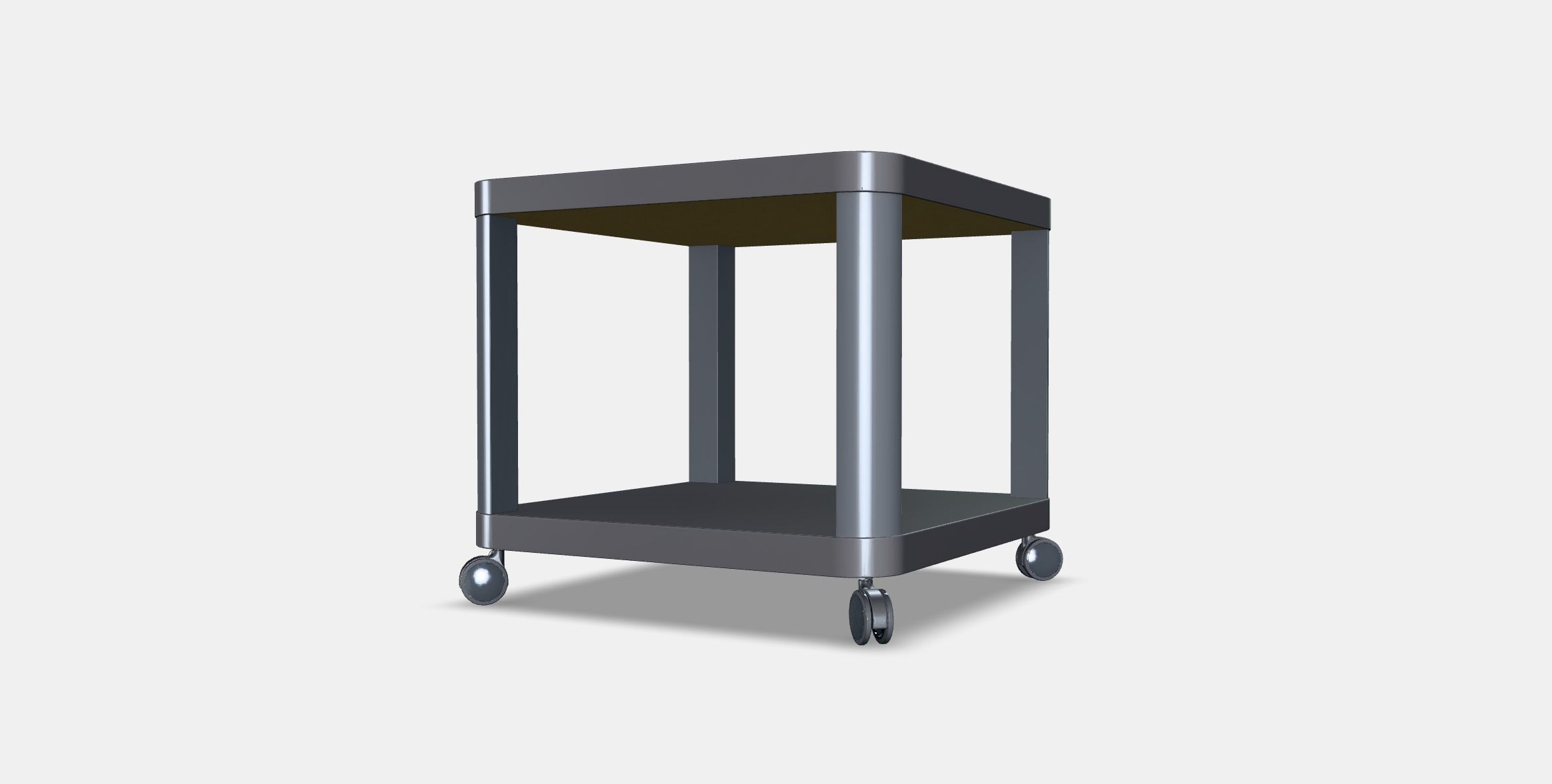 TINGBY Side table on castors 1 Low-poly 3D model_5