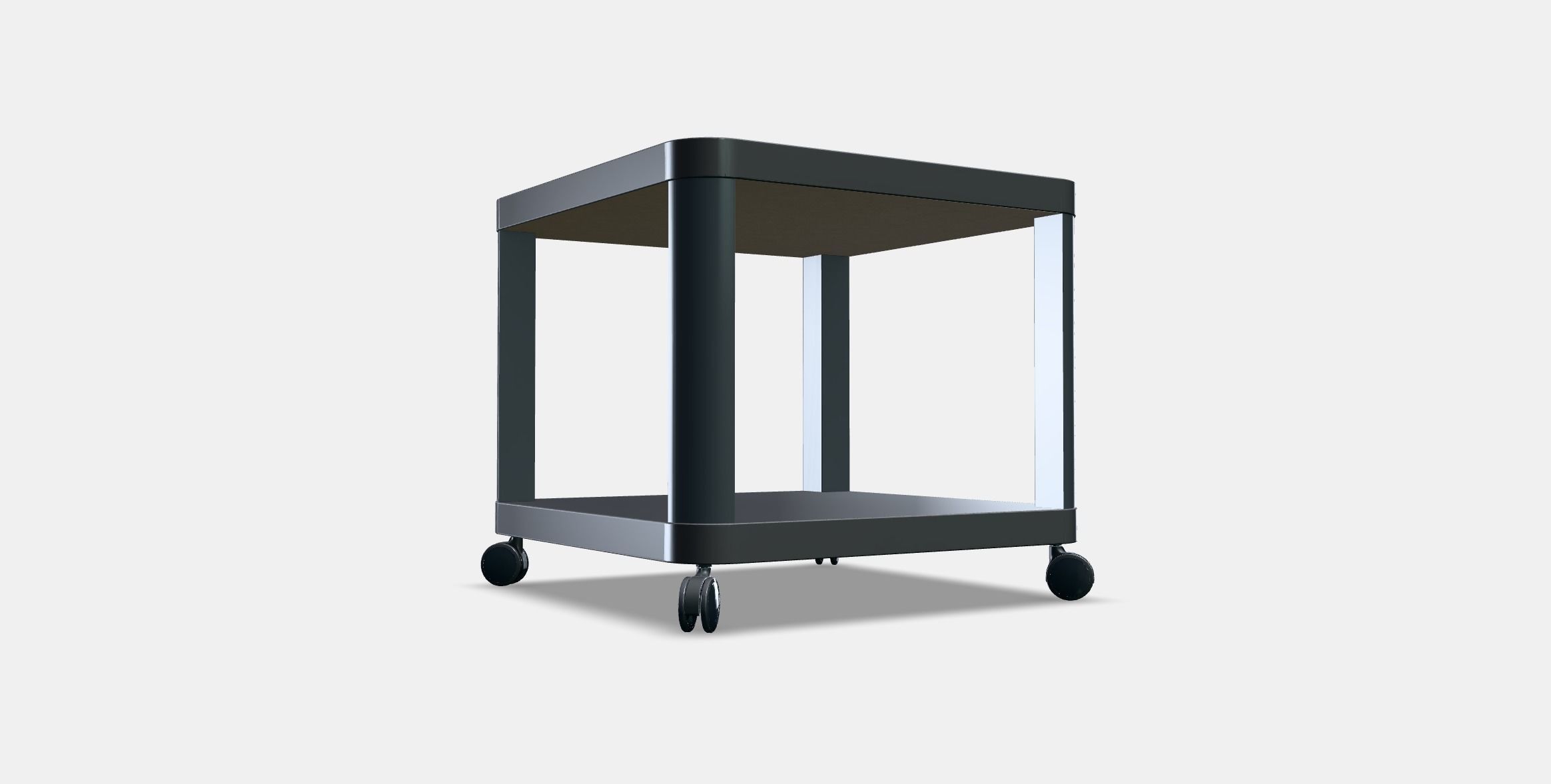 TINGBY Side table on castors 1 Low-poly 3D model_3