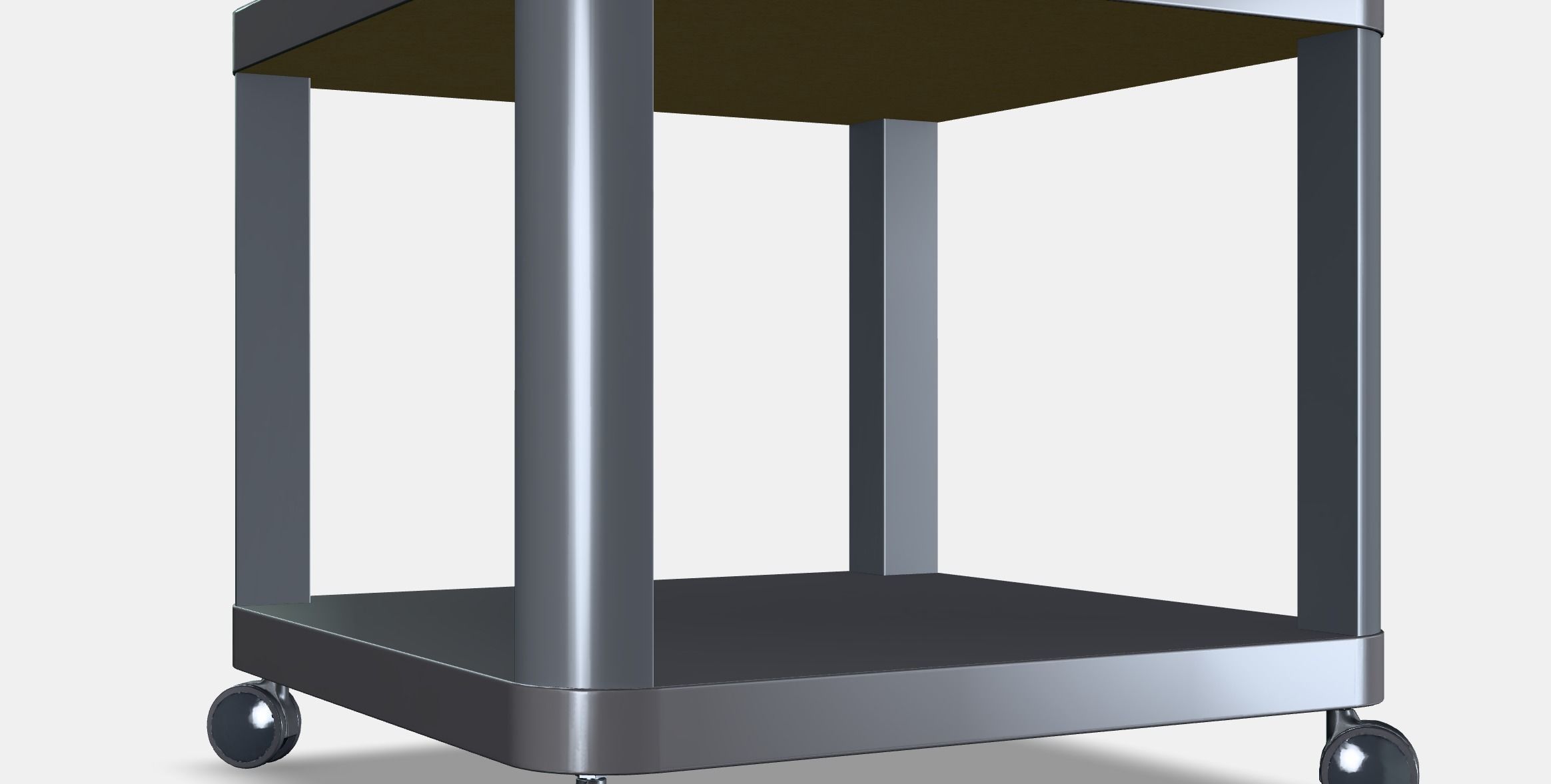 TINGBY Side table on castors 1 Low-poly 3D model_2