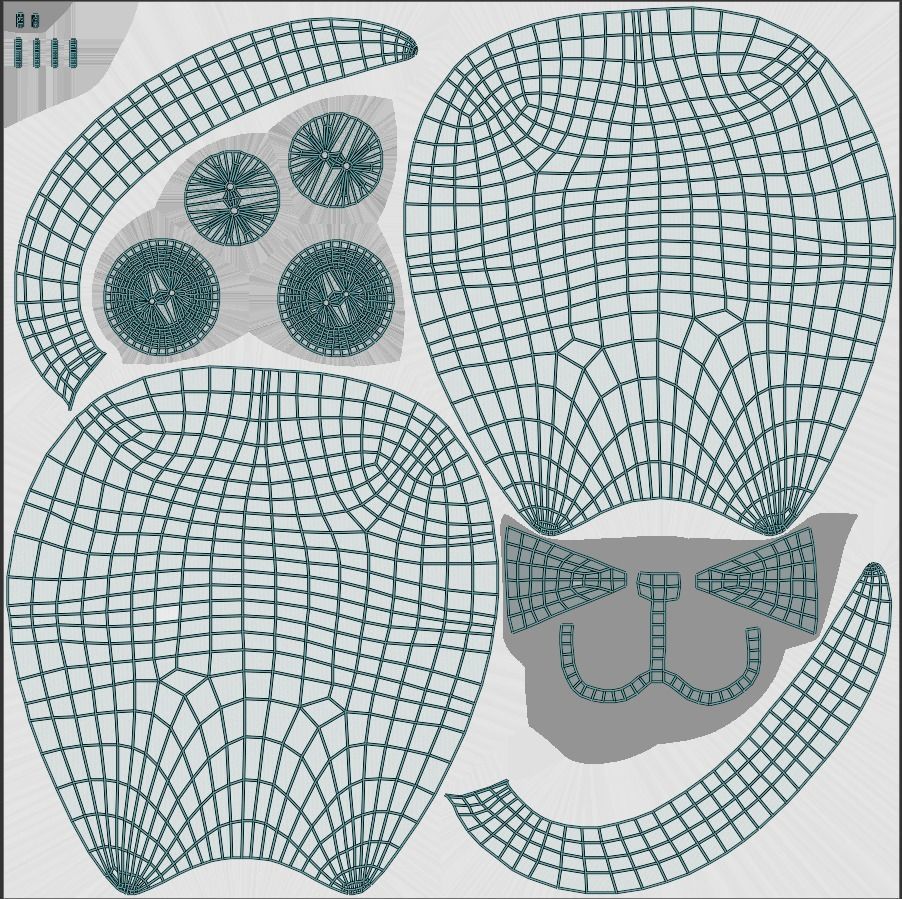 Soft black pillow cat toy made of fabric 3D model_4