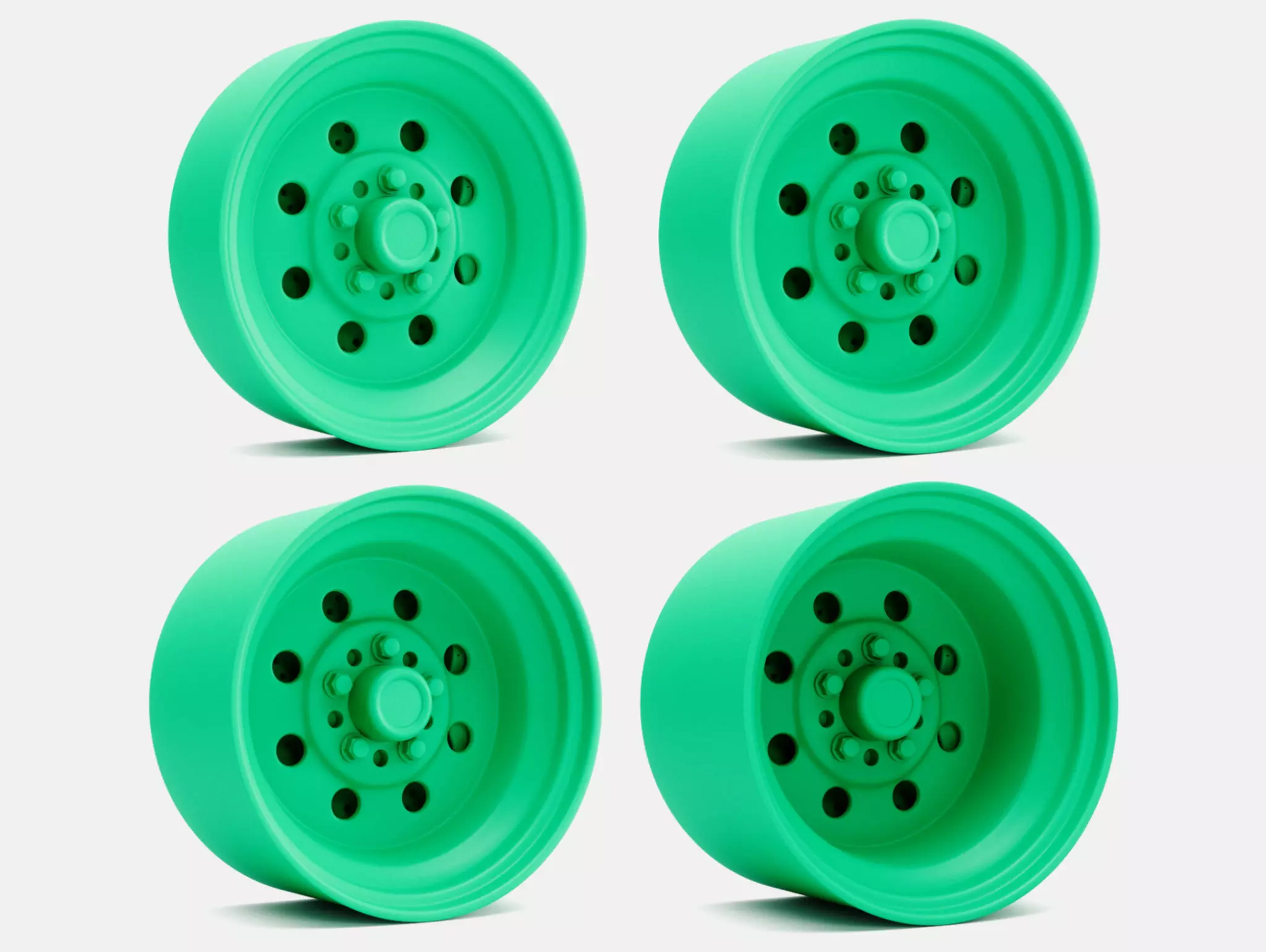 15x5 15x7 15x8 15x10 Weld Draglite Wheels and Brake 3D print model_0