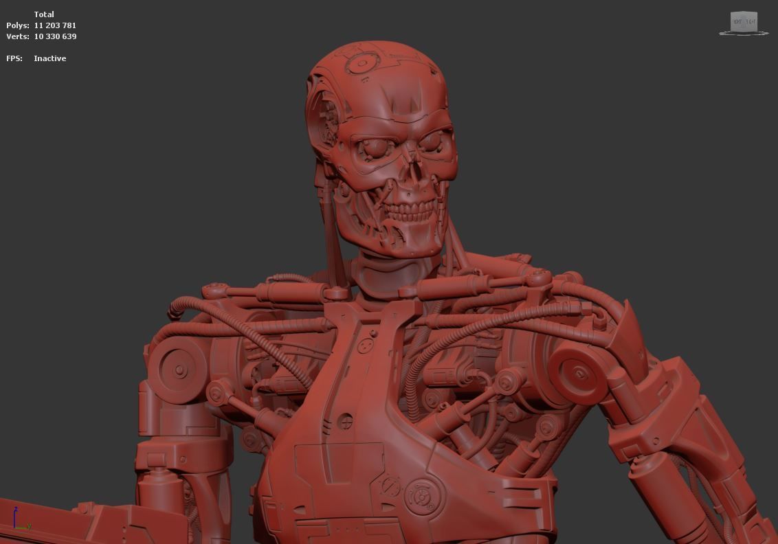 Terminator T-800 Endoskeleton Rekvizit T2 V3 High Detal 3D print model_23