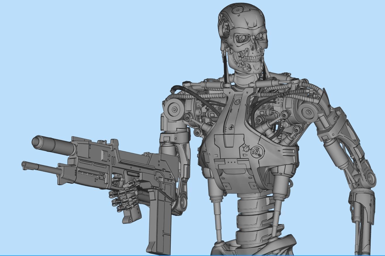 Terminator T-800 Endoskeleton Rekvizit T2 V3 High Detal 3D print model_5