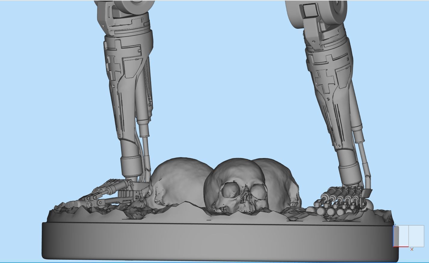 Terminator T-800 Endoskeleton Rekvizit T2 V3 High Detal 3D print model_10