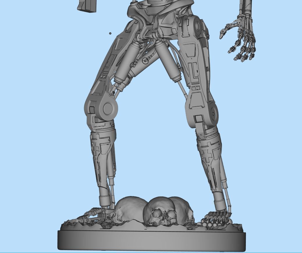 Terminator T-800 Endoskeleton Rekvizit T2 V3 High Detal 3D print model_6