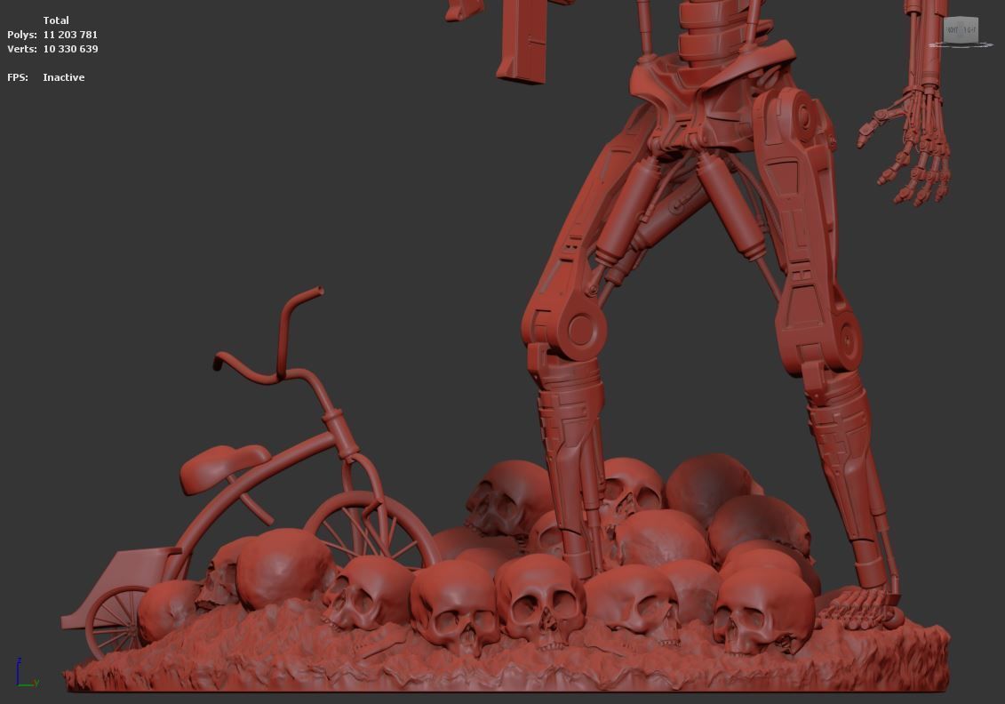 Terminator T-800 Endoskeleton Rekvizit T2 V3 High Detal 3D print model_20